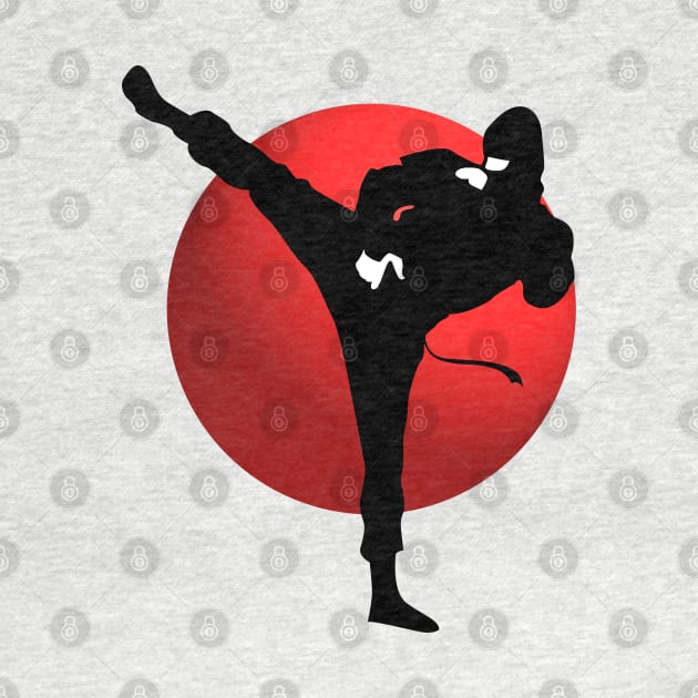 Ninja Kicking Pose - Japanese Martial Arts by Enriched by Art